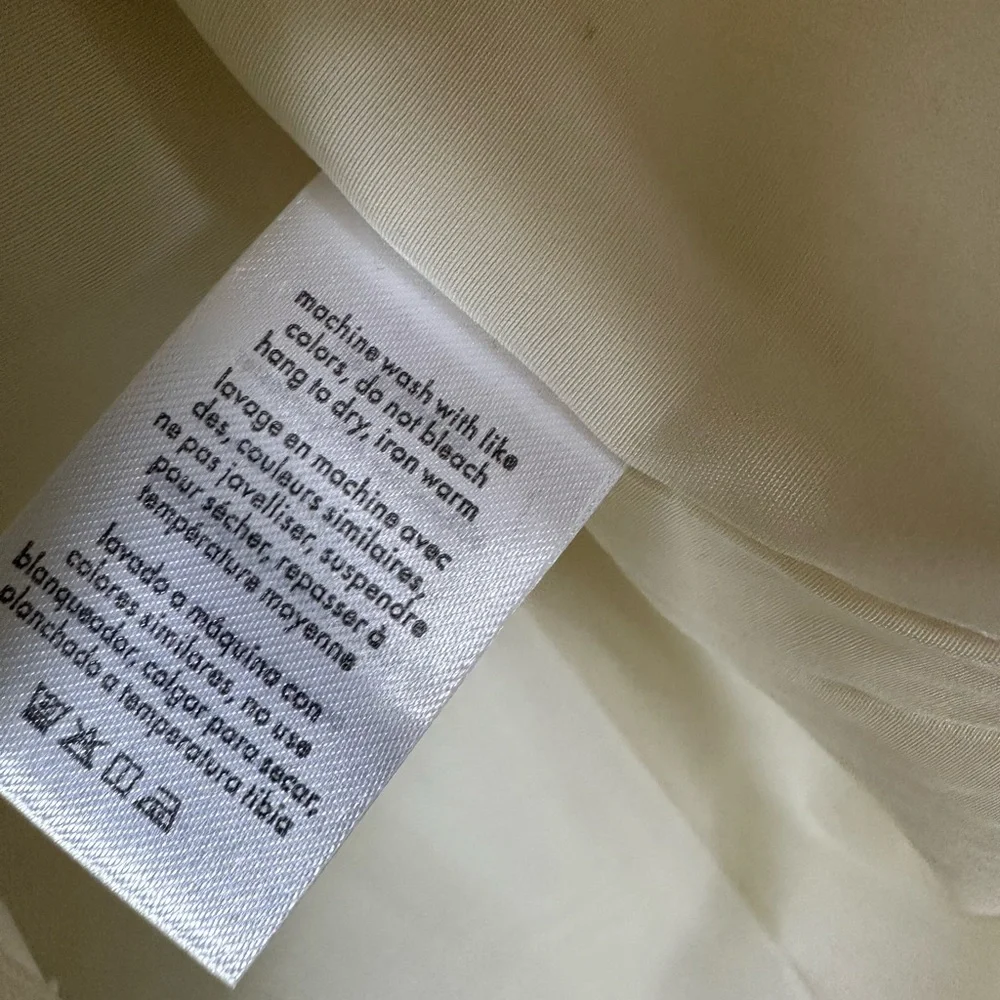 NWT WeWoreWhat Ruffle Blouse, Ivory, size S - Picture 5 of 6